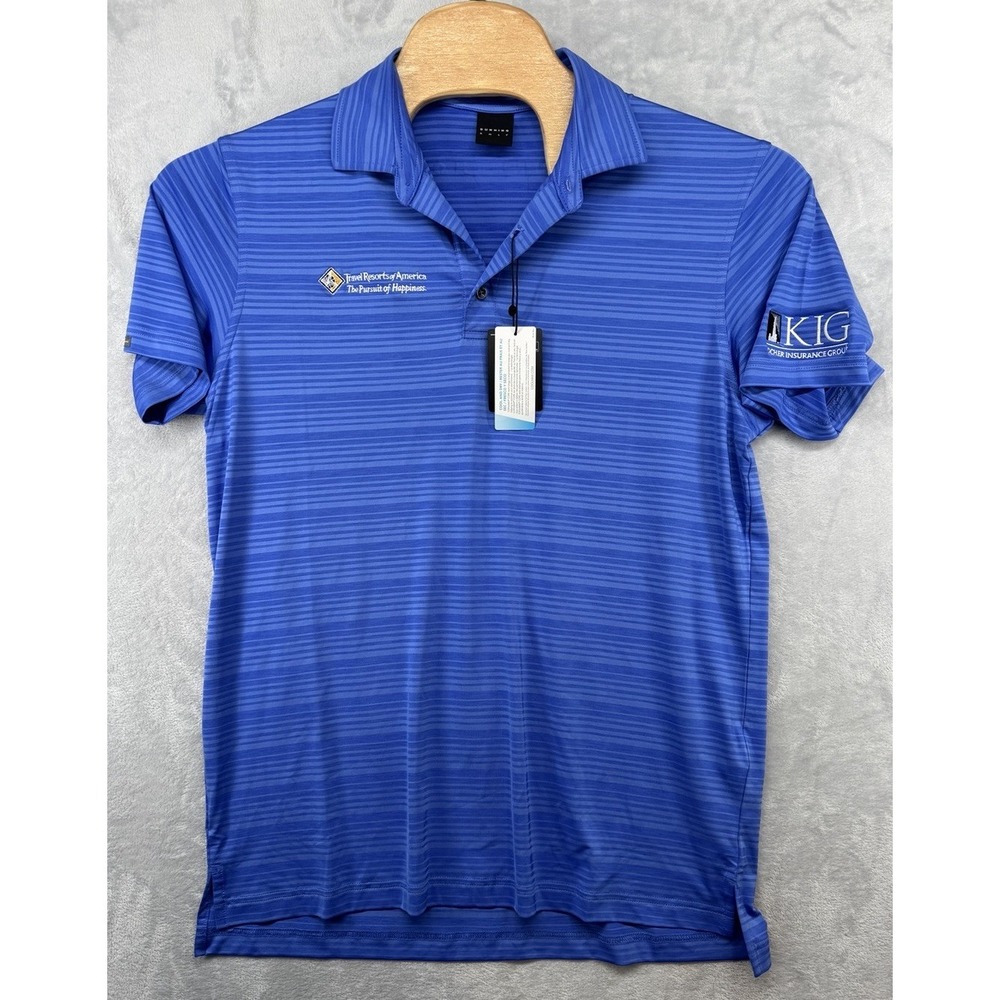 Dunning Tour Issued Golf Polo Shirt David Kocher Korn Ferry‎ Blue Men's M NWT